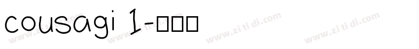 cousagi 1字体转换